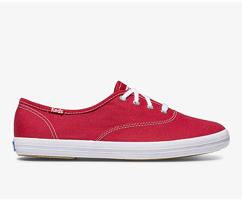 Keds Women's Champion Canvas Originals | Keds Red Champion Shoes - OQ9837640